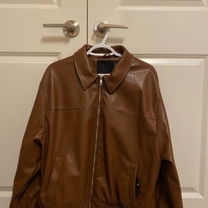 Zara Tan Leather Jacket